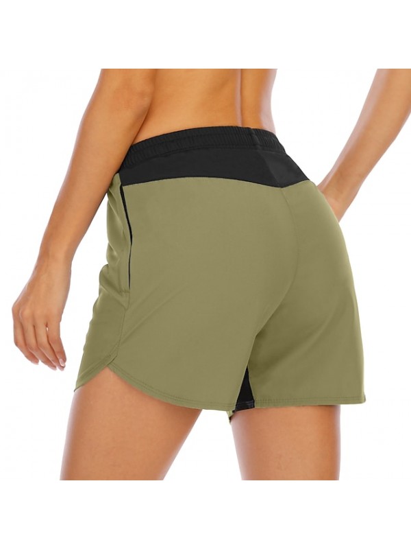 Women's Casual / Sporty Cargo Shorts Moisture Wicking Breathable Soft Daily Sweatpants Shorts Pants Solid Color Short Patchwork #8702918