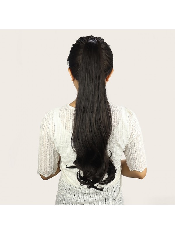 Long WAVE Ponytail Hair piece Clip In Hair Extension Ponytail Wig Accessory for Women #8634694