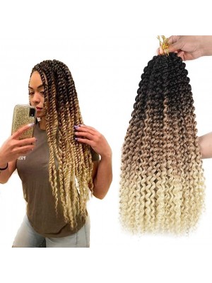 7 Packs Passion Twist Hair 22 Inch Water Wave Synthetic Curly Braids for Passion Twist Crochet Braiding Hair Long Bohemian Curly Hair 22 inch 7 packs #8908135