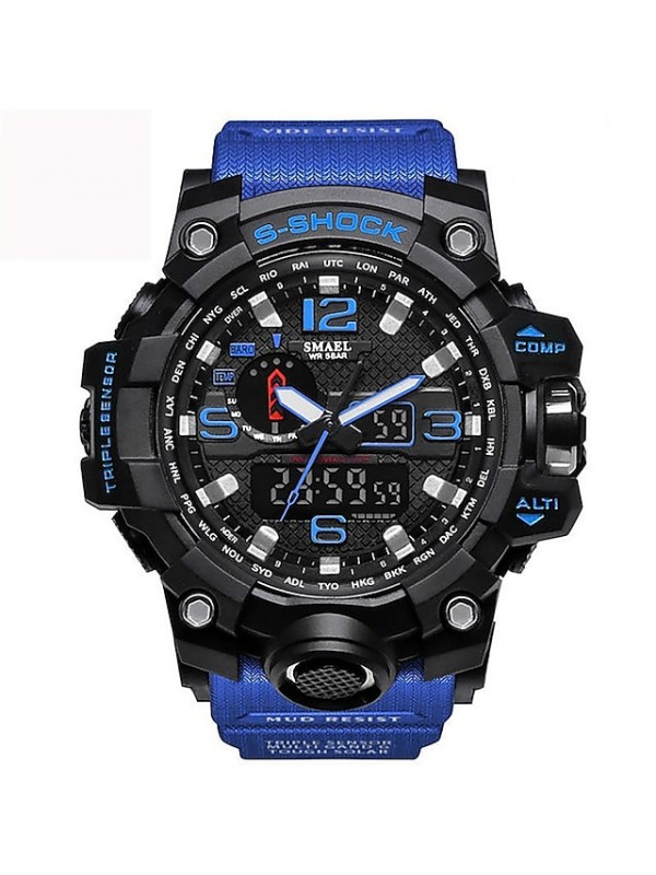 S-SHOCK for Men's Analog - Digital Casual Vintage Calendar / date / day Luminous Stopwatch Plastic / Noctilucent / Large Dial #5731218