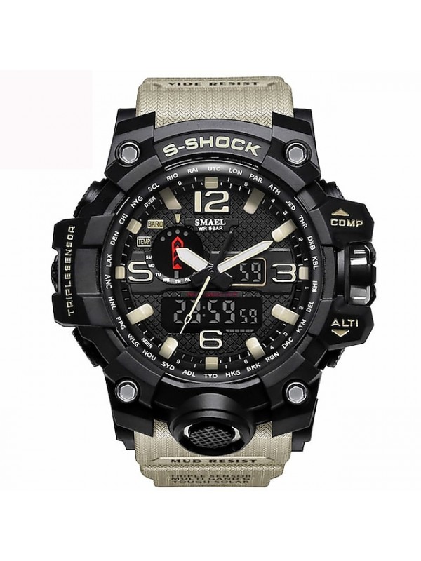 S-SHOCK for Men's Analog - Digital Casual Vintage Calendar / date / day Luminous Stopwatch Plastic / Noctilucent / Large Dial #5731218