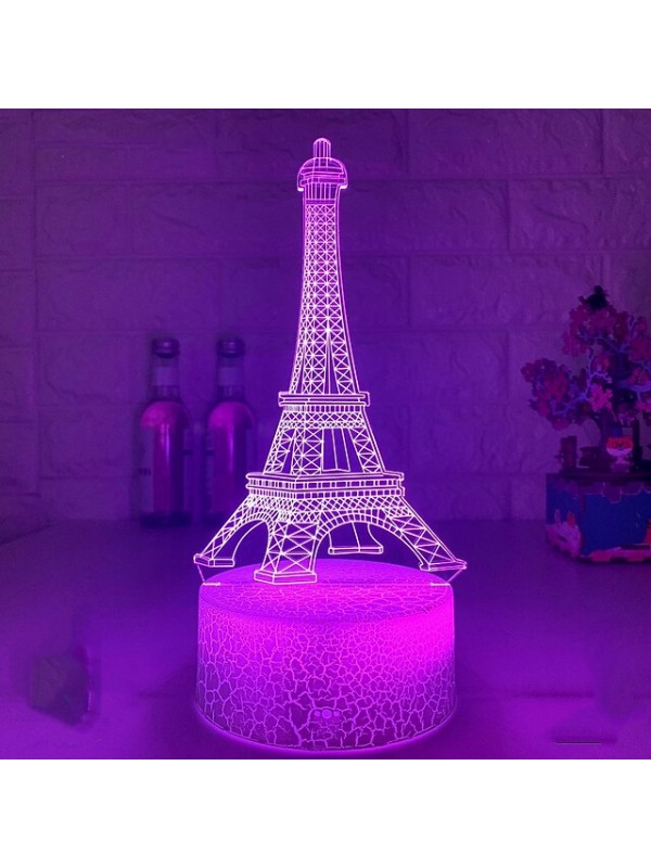 16 Colors 3D Night Light Hologram Effect Led Illusion Table Lamp Remote Control Touch USB Charge Bedside Desk Decor Lamp Christmas Halloween Birthday Gift #8935935