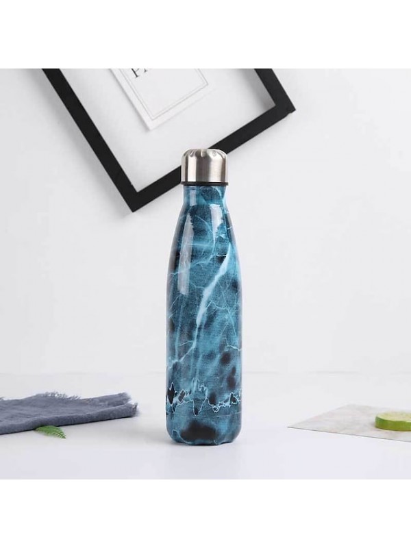 Personalized Outdoor Water Bottle 500ml Double-Layer Stainless Steel Water Bottle Thermos Thermal Insulation Vacuum Bottle Sports Water Bottle #8952526