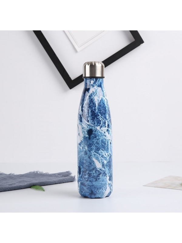 Personalized Outdoor Water Bottle 500ml Double-Layer Stainless Steel Water Bottle Thermos Thermal Insulation Vacuum Bottle Sports Water Bottle #8952526