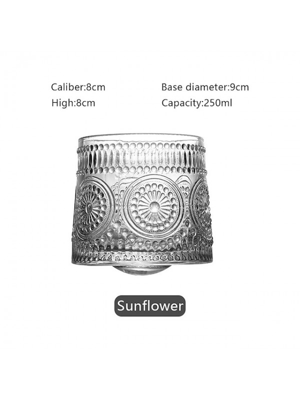 Crystal Whiskey Glasses Rotatable Old Fashioned Glasses, Tumbler Rocks Bar Glass for Drinking Bourbon, Scotch , Cocktails, Cognac #8914272