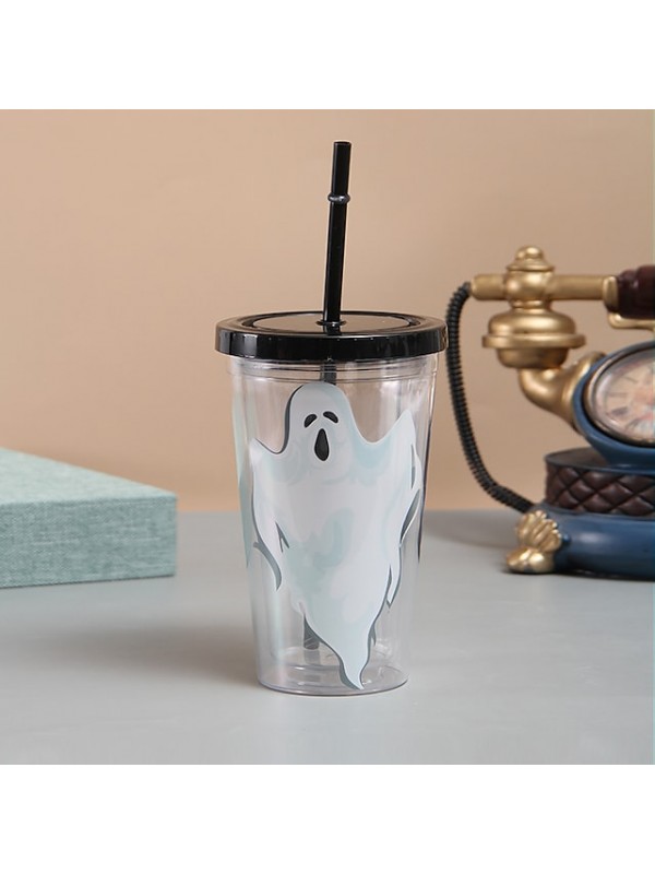 Halloween Themed Straw Cup Double-layer Insulation American Cartoon Accompanying Cup #8849997