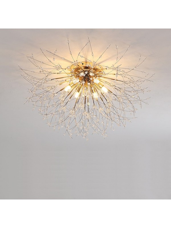 54/55/56/58 cm Sputnik Design Flush Ceiling Light Metal Modern Style Floral Style Geometrical Electroplated LED Nordic Style 220-240V #8874272