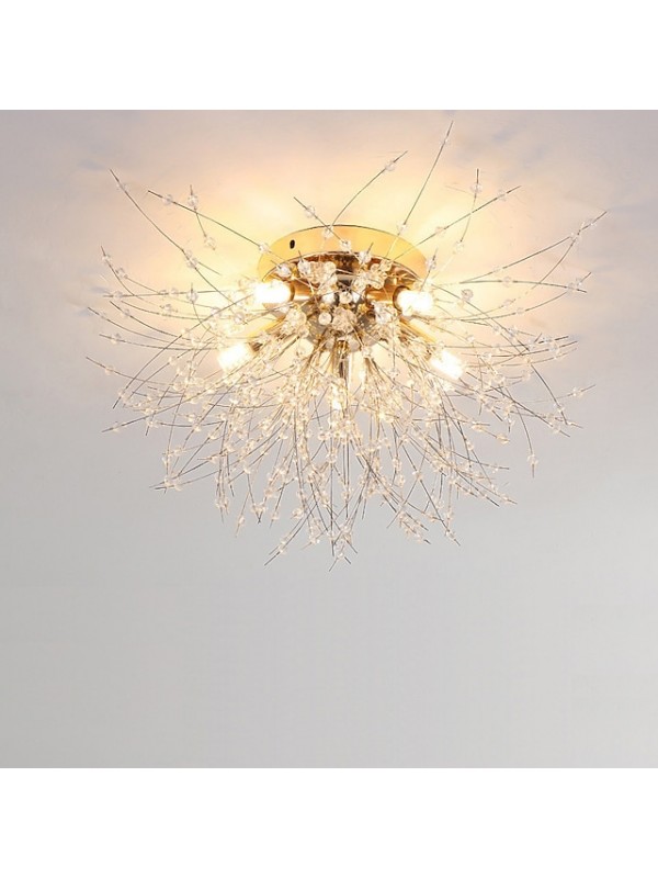 54/55/56/58 cm Sputnik Design Flush Ceiling Light Metal Modern Style Floral Style Geometrical Electroplated LED Nordic Style 220-240V #8874272