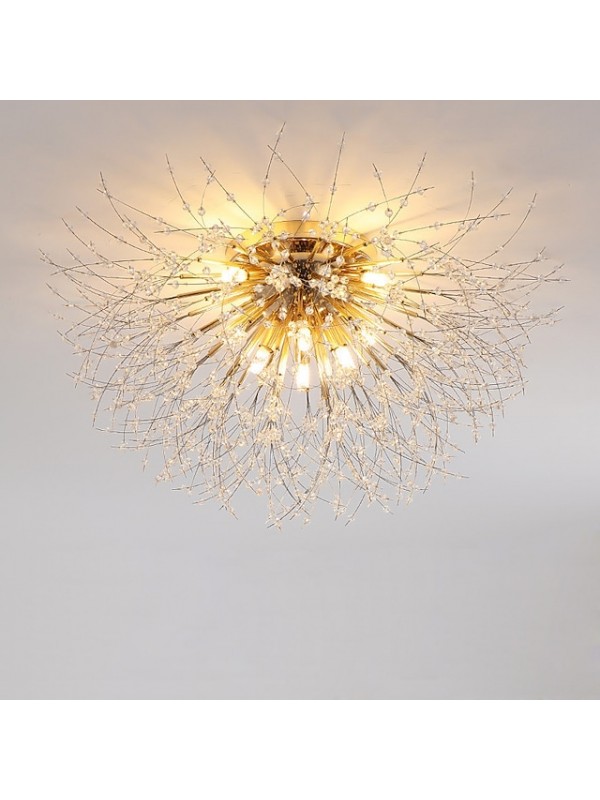 54/55/56/58 cm Sputnik Design Flush Ceiling Light Metal Modern Style Floral Style Geometrical Electroplated LED Nordic Style 220-240V #8874272