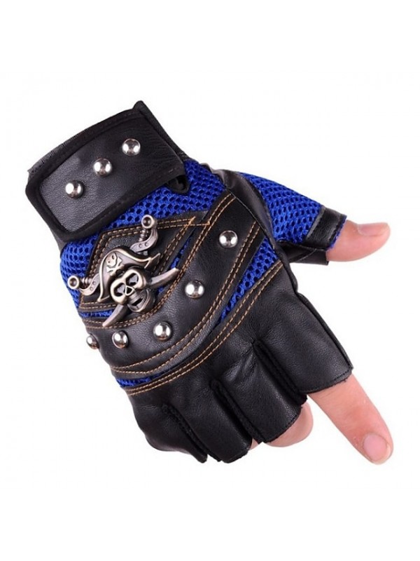 Men's 1 Pair Outdoor / Streetwear Half Finger Gloves - Color Block Print #8818820