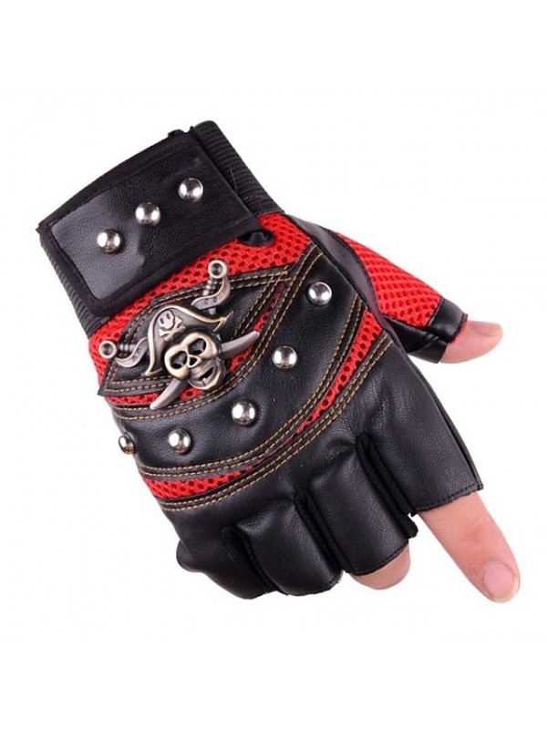 Men's 1 Pair Outdoor / Streetwear Half Finger Gloves - Color Block Print #8818820