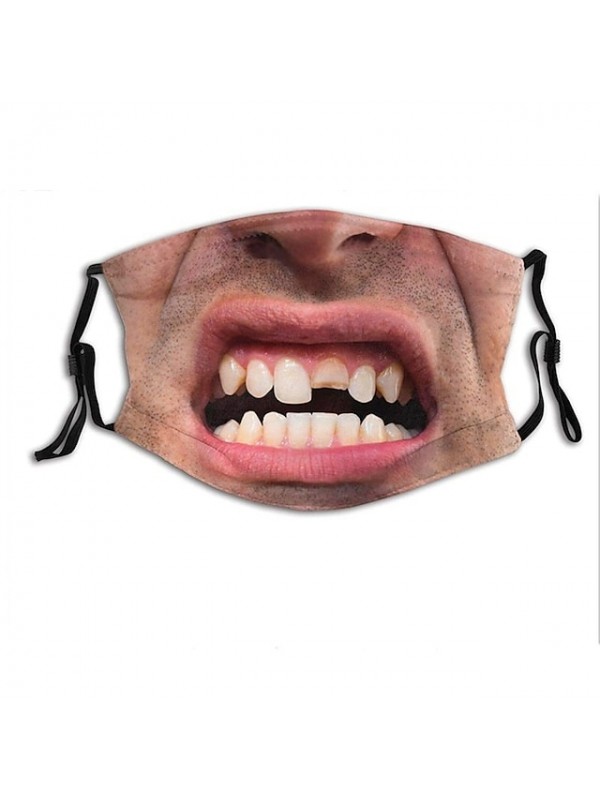 Men's Face cover Cotton Streetwear Home Adults Mouth Mask Reusable Anti Dust Mask Washable Mouth Protector 3D Print #8657753