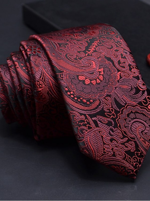 Men's Party Necktie - Print / Solid Colored Stylish #8746254