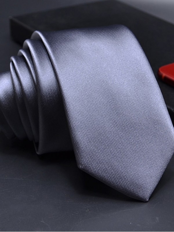 Men's Party Necktie - Print / Solid Colored Stylish #8746254