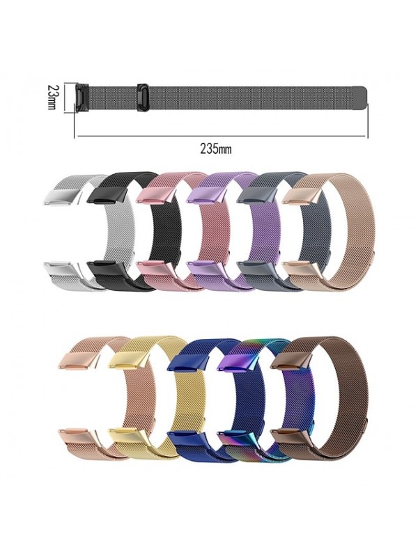1 pcs Smart Watch Band for Fitbit Charge 5 Stainless Steel Smartwatch Strap Magnetic Adjustable Milanese Loop Charge 5 Replacement  Wristband #8935844