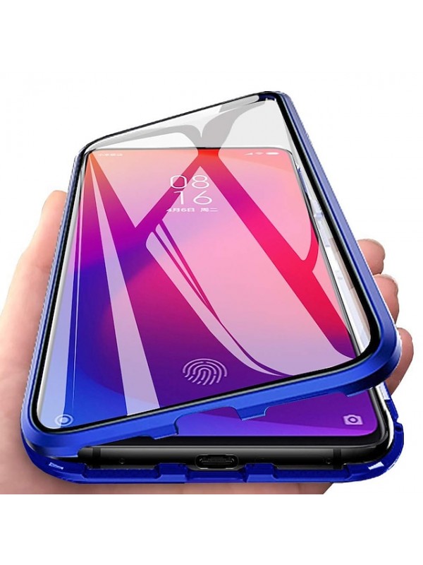 Phone Case with Screen Protector For Full Body Case iPhone SE 3 iPhone 13 Pro Max 12 11 X XR XS Max 8 7 Magnetic Double Sided Solid Color Tempered Glass Metal #7767164