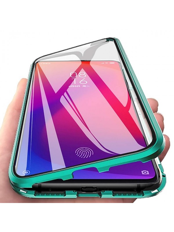 Phone Case with Screen Protector For Full Body Case iPhone SE 3 iPhone 13 Pro Max 12 11 X XR XS Max 8 7 Magnetic Double Sided Solid Color Tempered Glass Metal #7767164