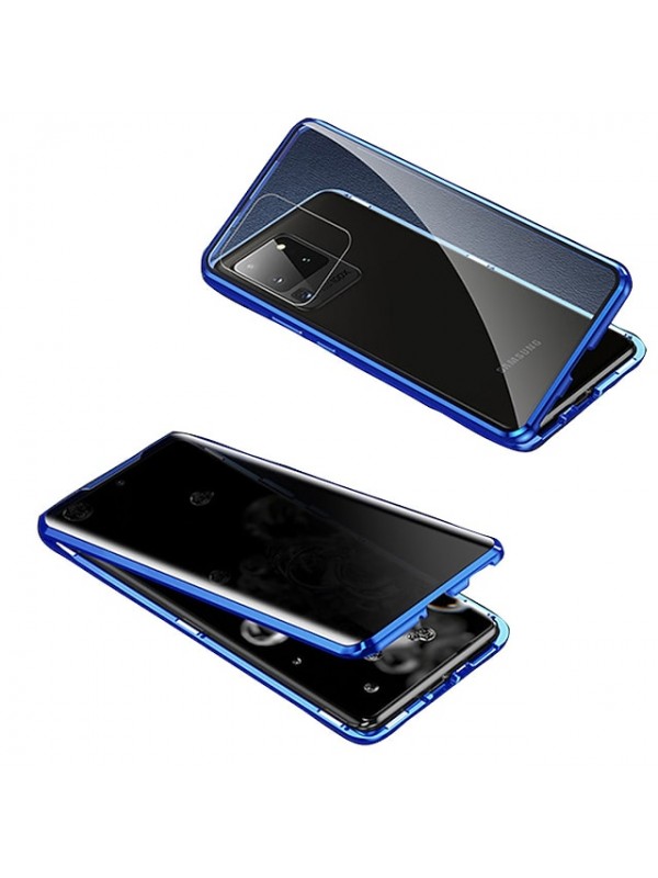 Privacy Magnetic Phone Case For Samsung Galaxy S21 S20 Ultra Plus A72 A52 A42 A32 Note 20 Ultra Note 10 9 8 Double Sided Glass 360 Protection Shockproof Anti Peeping Magnetic Adsorption #8186039