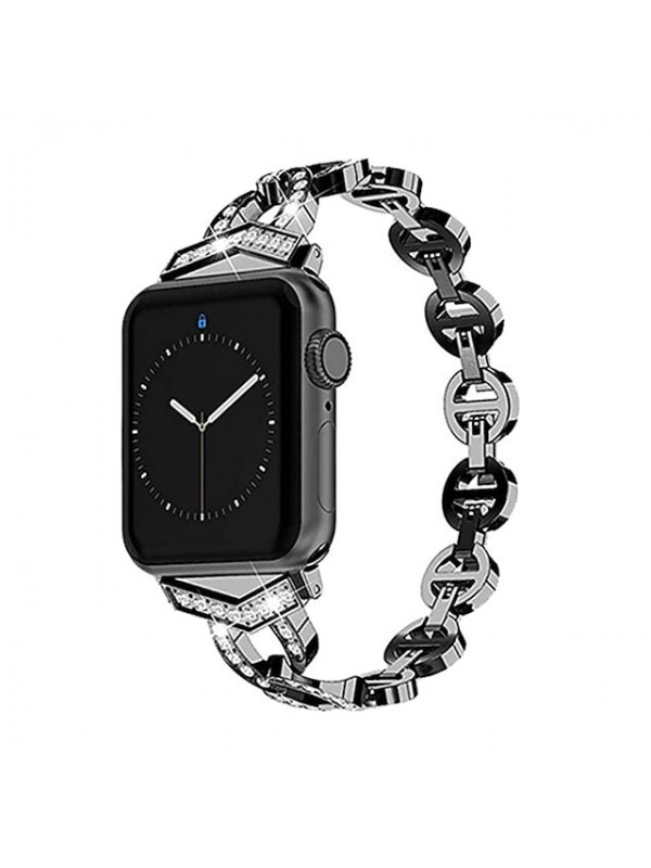 Luxury Bling Diamond Band Compatible with Watch 7 /SE 6/5/4/3/2/1 38MM 42MM Loop Strap 40MM 44MM 45MM Rhinestone Bracelet Band Strap Silver 38mm 40mm 42mm #8904654