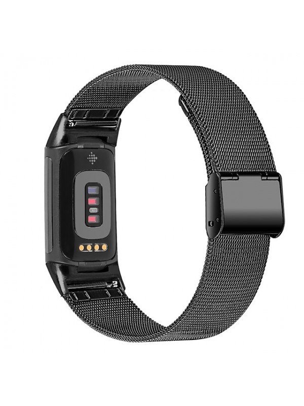 1 pcs Smart Watch Band for Fitbit Charge 5 Stainless Steel Smartwatch Strap Breathable Milanese Loop Replacement  Wristband #8927019