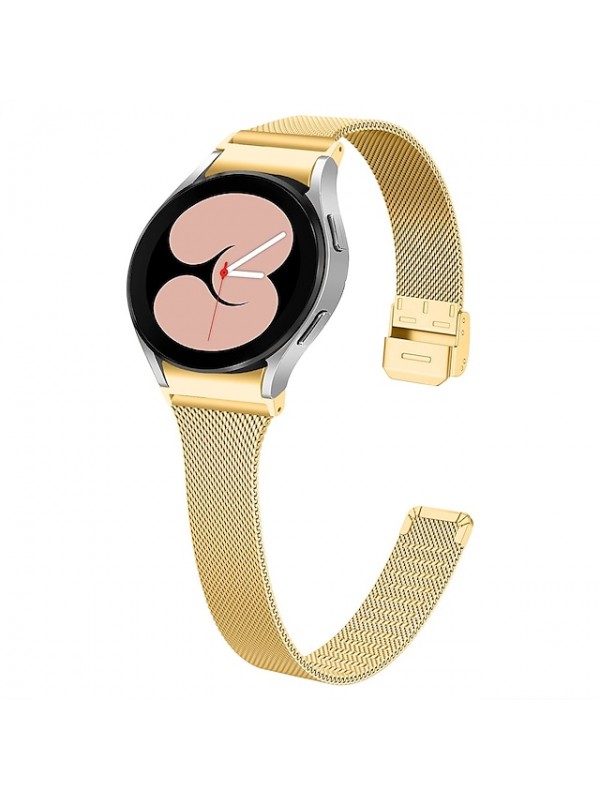 1 pcs Smart Watch Band for Samsung Galaxy Watch 4 40/44mm Watch 4 Classic 42/46mm 20mm Stainless Steel Smartwatch Strap Adjustable Classic Clasp Metal Band Replacement  Wristband #9030417