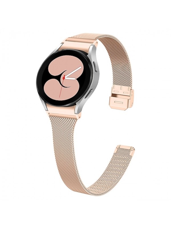 1 pcs Smart Watch Band for Samsung Galaxy Watch 4 40/44mm Watch 4 Classic 42/46mm 20mm Stainless Steel Smartwatch Strap Adjustable Classic Clasp Metal Band Replacement  Wristband #9030417