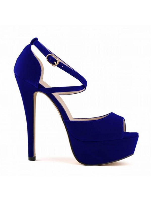 Women's Sandals Sexy Shoes Stilettos Plus Size Stiletto Heel Peep Toe Elegant Sexy Classic Party Club Suede Buckle Summer Solid Colored Almond Green White #8959332