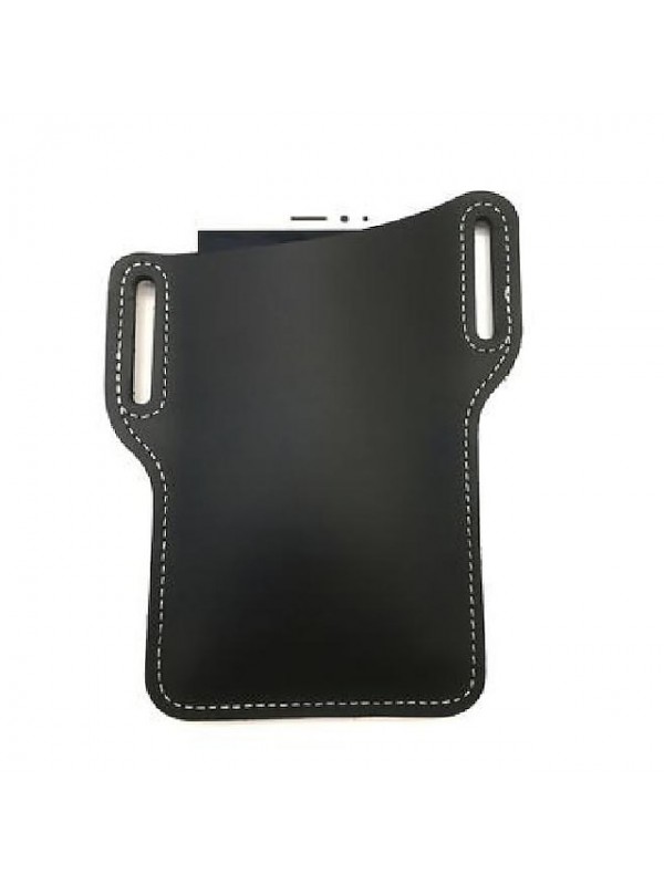 ekphero men vintage casual genuine leather 6.3/7.2 inch phone bag waist bag pouch leather belt bag purse #8481981