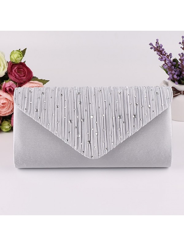 Women's Evening Bag Wedding Bags Handbags Evening Bag Polyester Plain Party Event / Party Black Silver Gold Beige #1899430