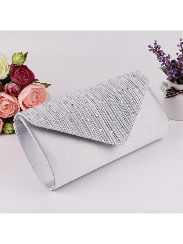 Women's Evening Bag Wedding Bags Handbags Evening Bag Polyester Plain Party Event / Party Black Silver Gold Beige #1899430