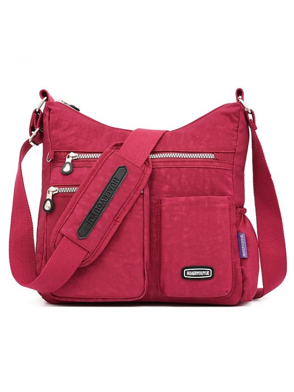 women waterproof large capacity multi-layer crossbody bag rose red grape purple fashion meter sea blue #8485184