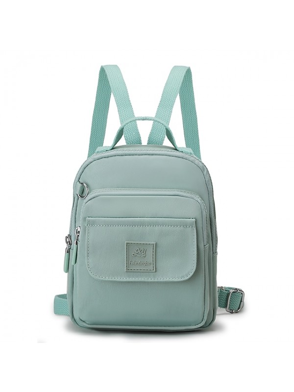 Women's Mini Backpack Nylon Solid Color Lightweight Zipper Daily Office & Career Light Purple Blue Black Gray Pink #9025526