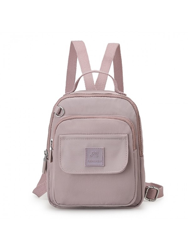 Women's Mini Backpack Nylon Solid Color Lightweight Zipper Daily Office & Career Light Purple Blue Black Gray Pink #9025526