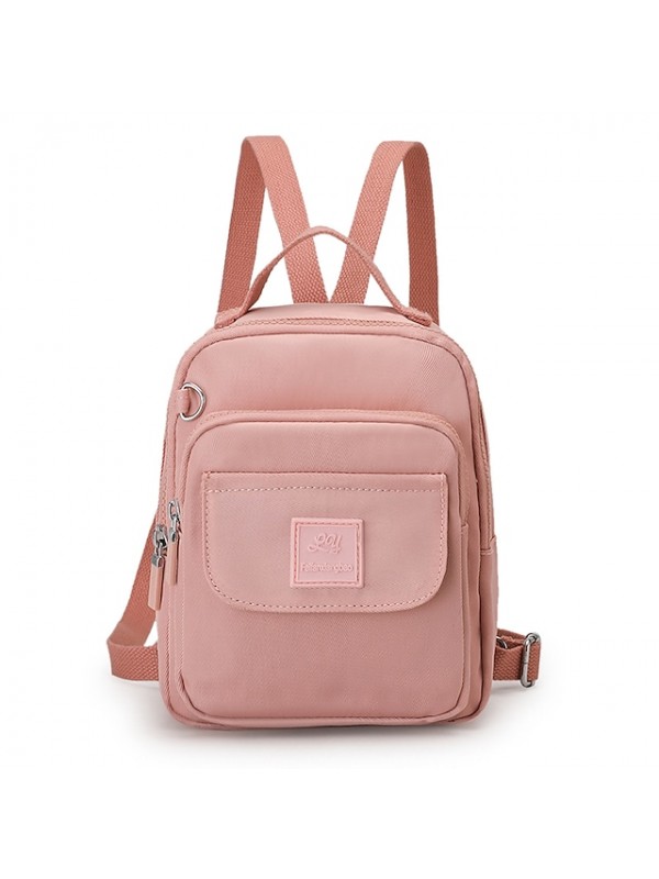 Women's Mini Backpack Nylon Solid Color Lightweight Zipper Daily Office & Career Light Purple Blue Black Gray Pink #9025526