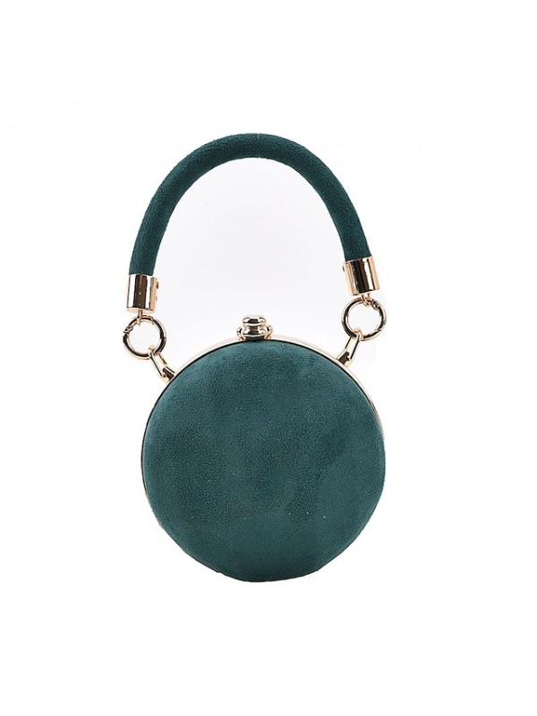 Women's Retro Frosted Ball Evening Bag Clutch Top Handle Bag Wide Shoulder Strap Messenger Dinner Bag #8858859