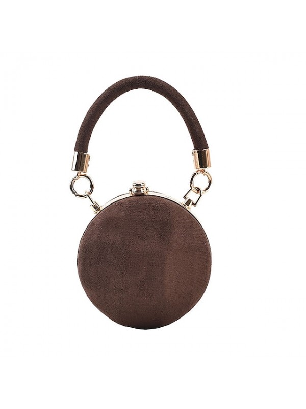Women's Retro Frosted Ball Evening Bag Clutch Top Handle Bag Wide Shoulder Strap Messenger Dinner Bag #8858859
