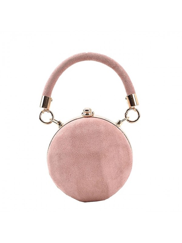 Women's Retro Frosted Ball Evening Bag Clutch Top Handle Bag Wide Shoulder Strap Messenger Dinner Bag #8858859