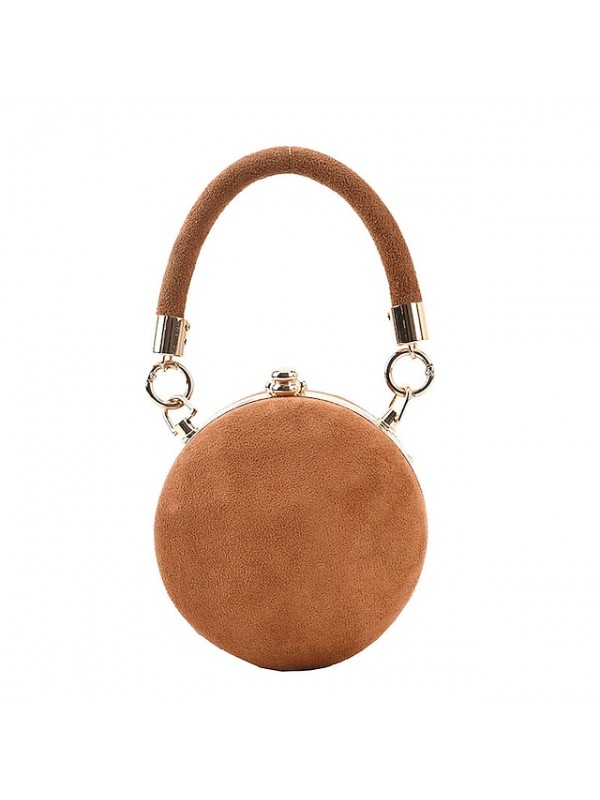 Women's Retro Frosted Ball Evening Bag Clutch Top Handle Bag Wide Shoulder Strap Messenger Dinner Bag #8858859