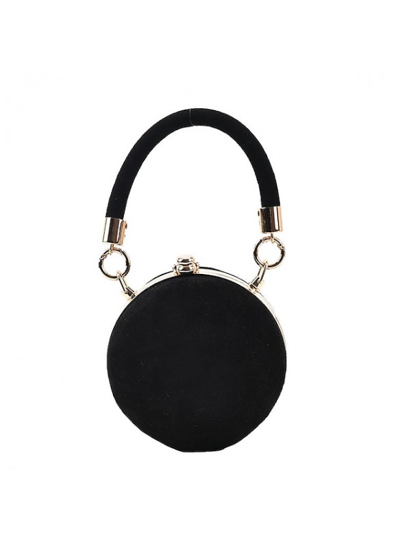 Women's Retro Frosted Ball Evening Bag Clutch Top Handle Bag Wide Shoulder Strap Messenger Dinner Bag #8858859