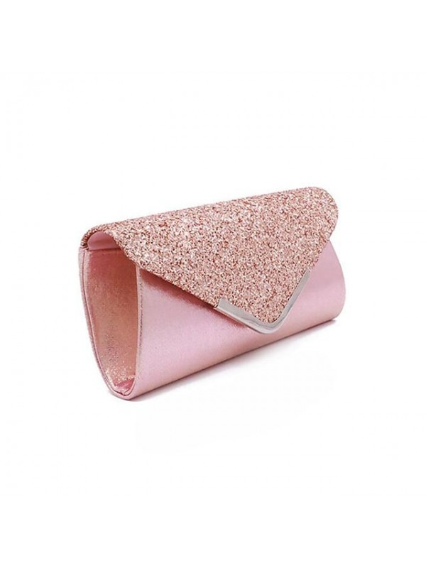 Women's 2022 Chain Bag Evening Bag Polyester Sequin Chain Solid Color Glitter Shine Party Wedding Black Pink Silver Gold #8684332
