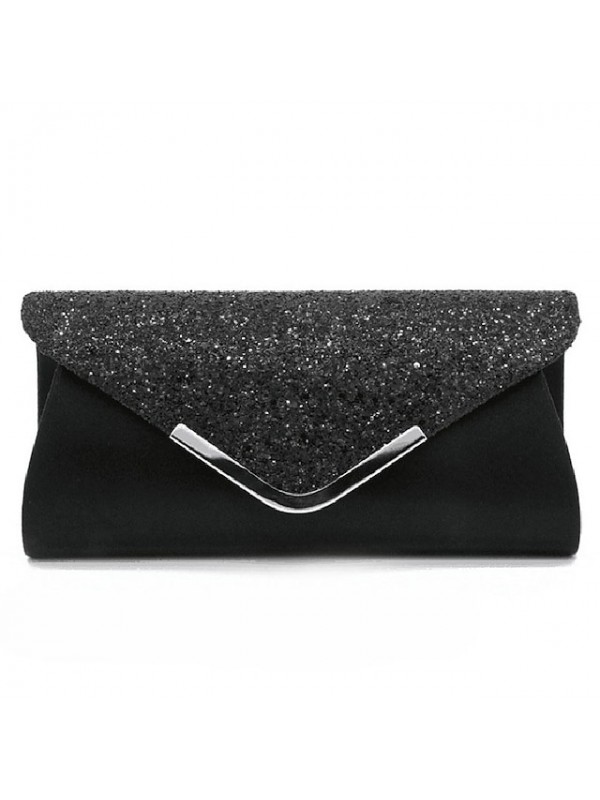Women's 2022 Chain Bag Evening Bag Polyester Sequin Chain Solid Color Glitter Shine Party Wedding Black Pink Silver Gold #8684332