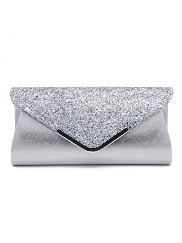 Women's 2022 Chain Bag Evening Bag Polyester Sequin Chain Solid Color Glitter Shine Party Wedding Black Pink Silver Gold #8684332