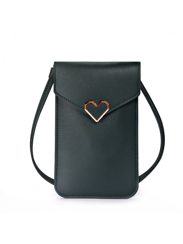 touch screen phone pu leather for women bag,mini crossbody mobile phone shoulder bag,lightweight buckle anti thefttouch adjustable long strap convenient crossbody #8398546