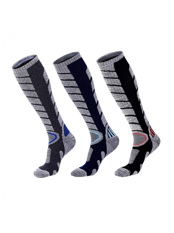 Men's Compression Socks Ski Socks Outdoor Winter Thermal Warm Cushion Breathable Crew Socks for Skiing Camping Snowboarding Winter Sports / Cotton #8114419