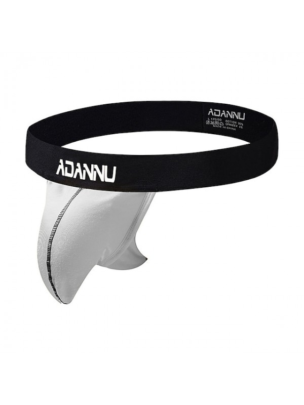 Men's Jockstrap Athletic Supporters Sports Underwear Sports & Outdoor Underwear Shorts Briefs Bottoms Cotton Winter Running Walking Jogging Training Breathable Quick Dry Soft Sport Solid Colored #8324590