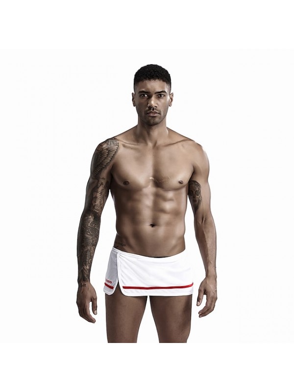 SEOBEAN? Men's Sports Underwear Running Shorts Sports & Outdoor Skirt Underwear Briefs Stripe-Trim Running Jogging Training Quick Dry Breathable Soft Sport Stripes White Black Red Grey Green Dark Blue #7982319