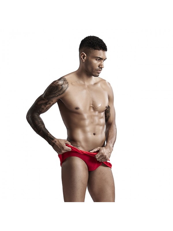 SEOBEAN? Men's Sports Underwear Running Shorts Sports & Outdoor Skirt Underwear Briefs Stripe-Trim Running Jogging Training Quick Dry Breathable Soft Sport Stripes White Black Red Grey Green Dark Blue #7982319