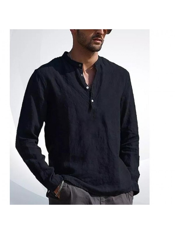 Men's Hiking Tee shirt Hiking Shirt / Button Down Shirts Henley Shirt Top Outdoor Breathable Quick Dry Lightweight Comfortable Spring Summer Light Blue Green White Fishing Climbing Beach #9027992