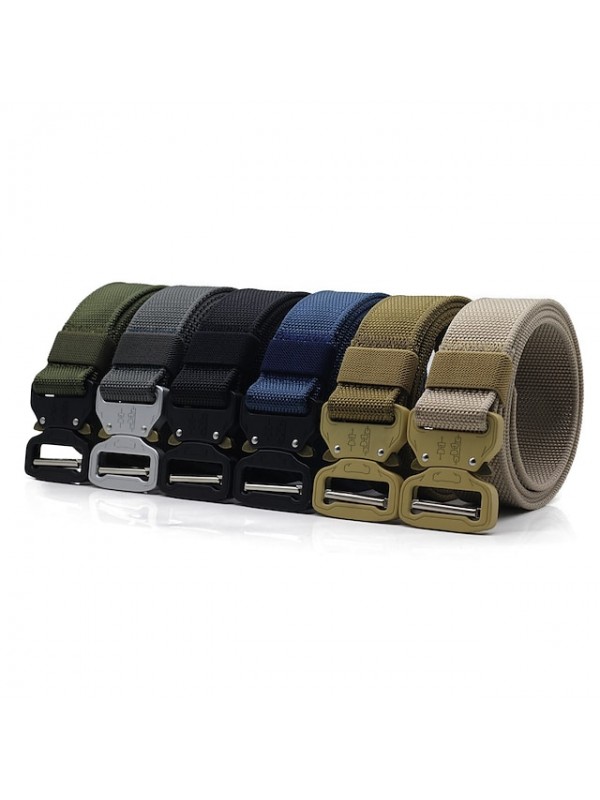 Belt Men's Military Tactical Belt Wearable Breathable Protective for Solid Colored Nylon Fall Spring Summer #8578317