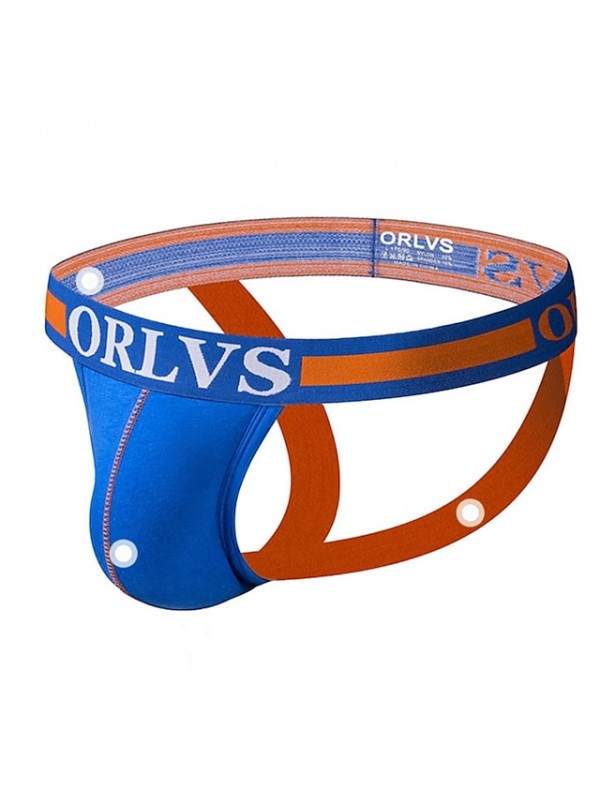 Men's Jockstrap Athletic Supporters Sports Underwear Sports & Outdoor Shorts Bottoms Cotton Winter Running Walking Jogging Training Quick Dry Breathable Soft Sport White Orange Green Sky Blue #8057350